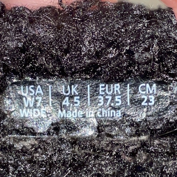 Spenco Hearthside Slipper Black Womens Sz 7W Orthotic Felted Wool Upper Fleece - Picture 2 of 9